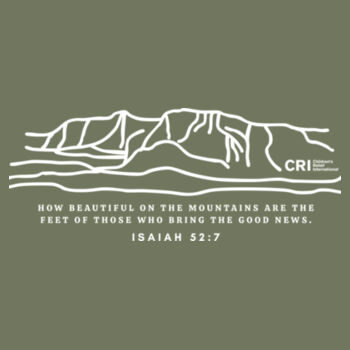 Mountains Scripture in White - Adult T-shirt Design