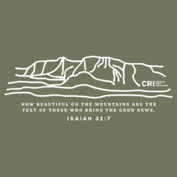 Mountains Scripture in White - Youth T-Shirt Design