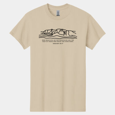 Mountains Scripture in Black - Adult T-shirt Thumbnail