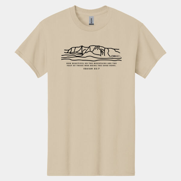 Mountains Scripture in Black - Adult T-shirt Thumbnail