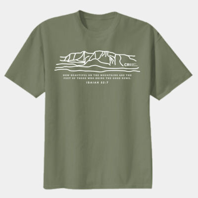 Mountains Scripture in White - Youth T-Shirt Thumbnail