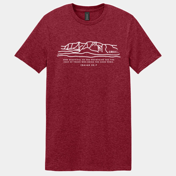 Mountain Scripture in White - Softstyle ® T Shirt Thumbnail